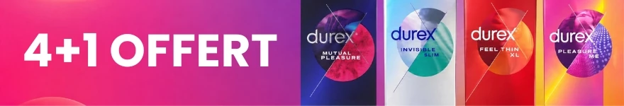 Campagne préservatifs Durex : 4+1 gratuit | Sex Shop France Desirel.fr