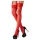 Cottelli - Bas autofixants en dentelle - Rouge - 5/XL