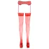 Cottelli - Bas autofixants en dentelle - Rouge - 5/XL