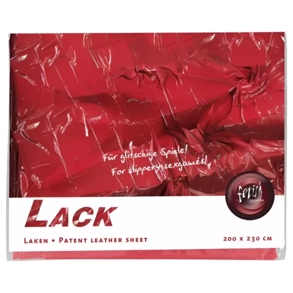 Drap laqué - drap housse imperméable effet laqué - 200x230cm - rouge