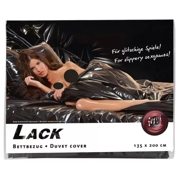 Vinyl - drap housse étanche pour sexe - noir - 135x200 cm