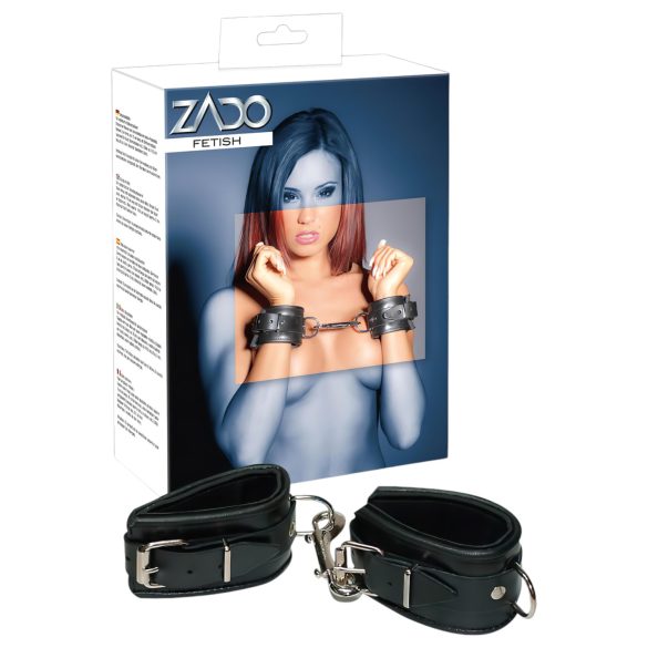 ZADO - Menottes en cuir noir