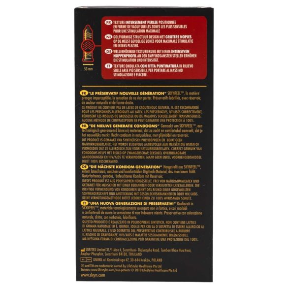 Manix SKYN Intense - préservatif sans latex perlés - boîte de 10