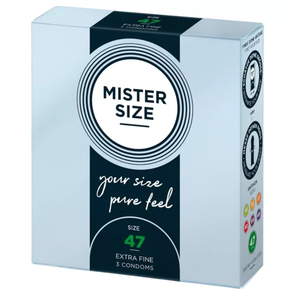 Mister Size - préservatif fin - 47mm - boîte de 3