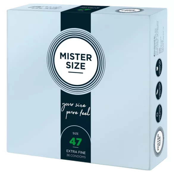Mister Size - préservatif fin - 47mm - boîte de 36