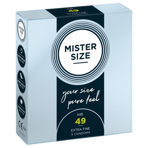 Mister Size - préservatif fin - 49mm - boîte de 3