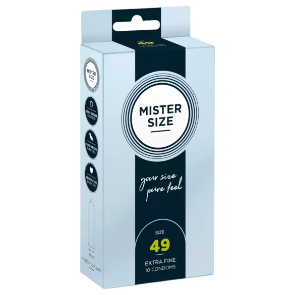 Mister Size - préservatif fin - 49 mm - boîte de 10