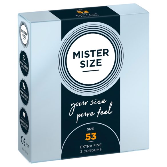 Mister Size - préservatif fin 53mm - boîte de 3