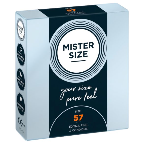 Mister Size - préservatif fin - 57mm - boîte de 3