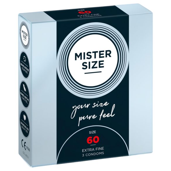 Mister Size - préservatif fin - 60mm - pack de 3