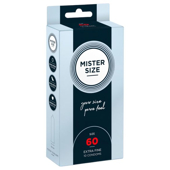Mister Size - préservatif fin - 60 mm - boîte de 10