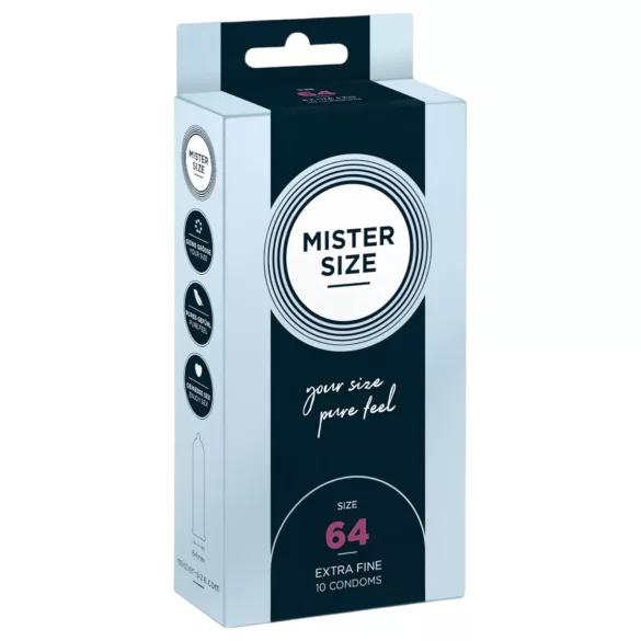 Mister Size - préservatif fin - grande taille 64mm - boîte de 10