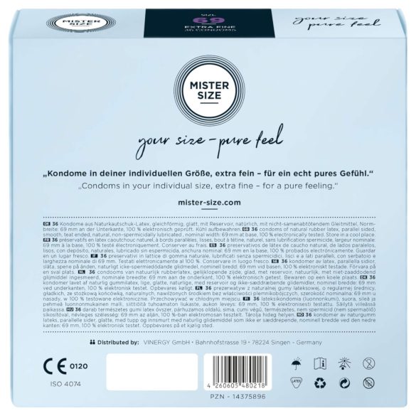 Mister Size - préservatif fin - grande taille 69mm - boîte de 36