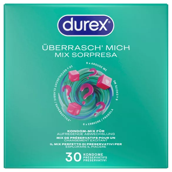 Durex Surprise Me - préservatifs assortis - boîte de 30