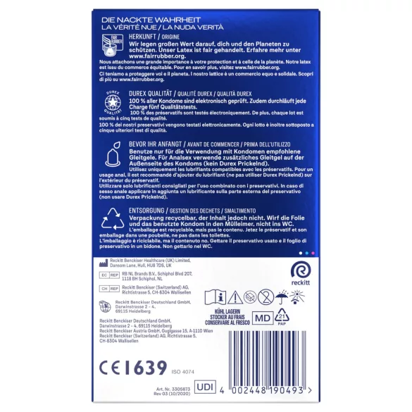 Durex Intense - Préservatifs orgasmique (boîte de 10)
