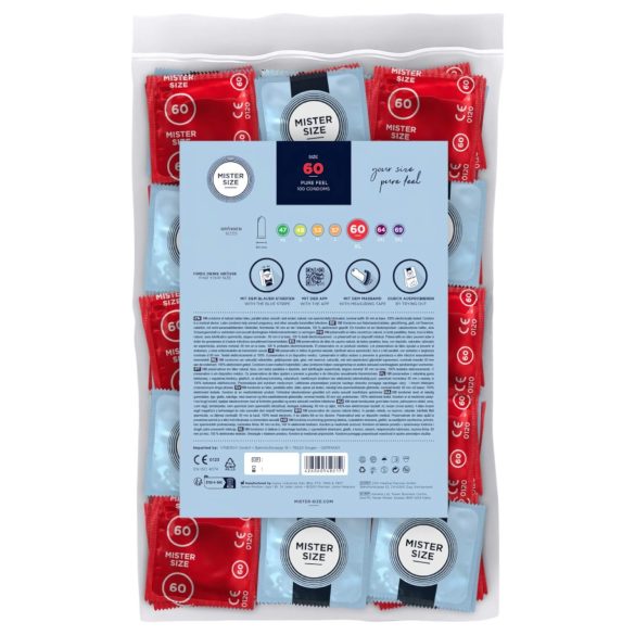 Mister Size - Préservatif ultra fin - 60mm - 100 pièces