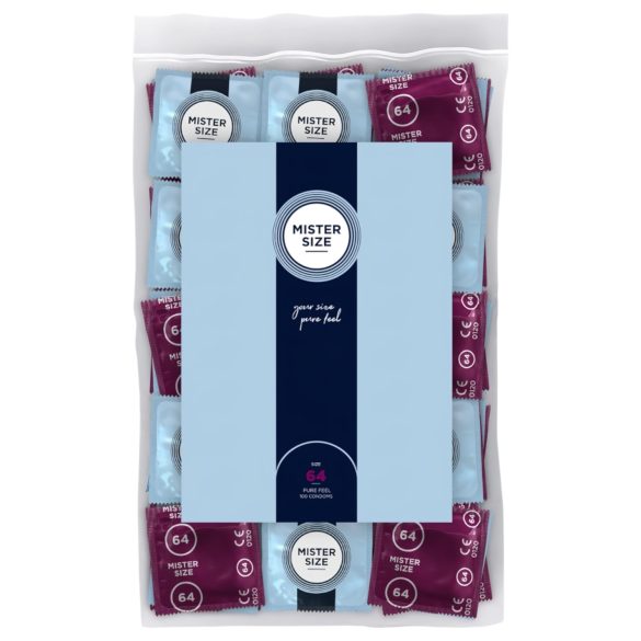 Mister Size - préservatif fin - grande taille 64mm - 100 pièces