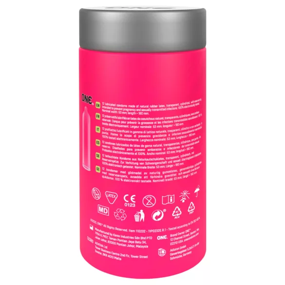 ONE - préservatifs aromatisés - assortiment de saveurs - boîte de 12