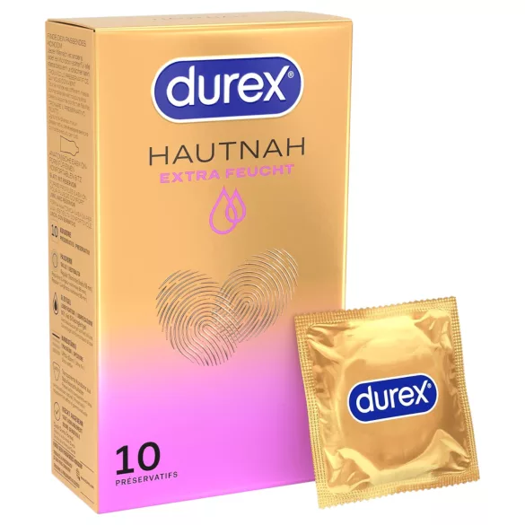 Durex Hautnah - préservatif extra lubrifié - boîte de 10
