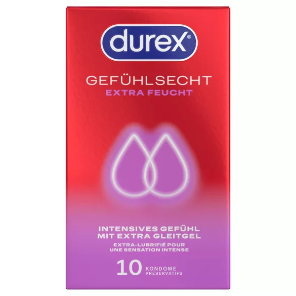 Durex - préservatifs extra lubrifiés (boîte de 10)