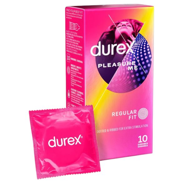 Durex Pleasure Me - préservatif nervuré à relief (10 pcs)