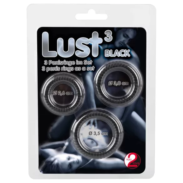 You2Toys - Anneaux péniens trio - silicone noir