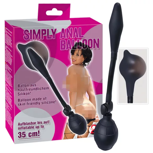 You2Toys - plug anal gonflable - silicone noir