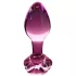 Icicles No. 48 - plug anal en verre avec fleurs - rose