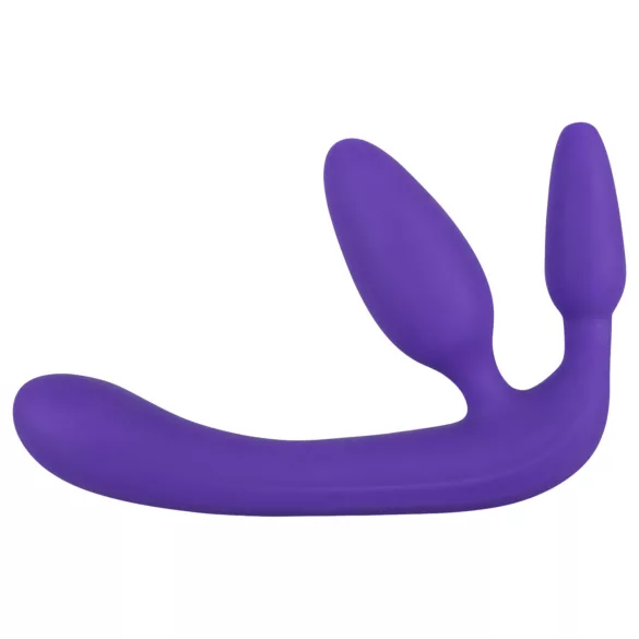 Triple - gode sans harnais - silicone violet
