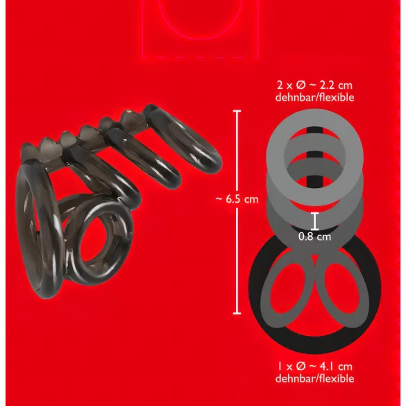 Bad Kitty - anneau pénis et testicules à picots