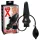 LATEX - plug anal gonflable grande taille - latex noir
