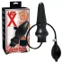 LATEX - plug anal gonflable grande taille - latex noir