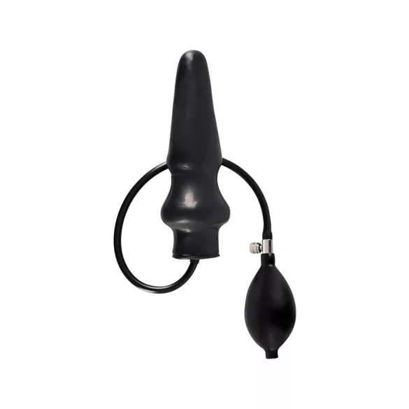 LATEX - plug anal gonflable grande taille - latex noir