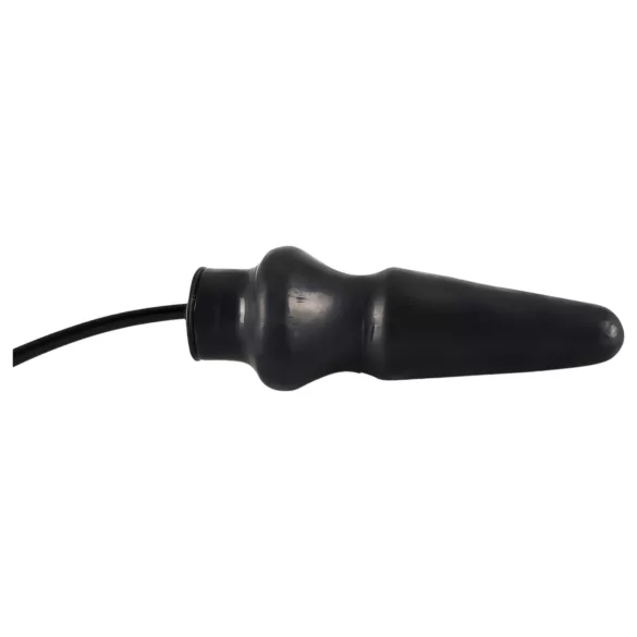 LATEX - plug anal gonflable grande taille - latex noir