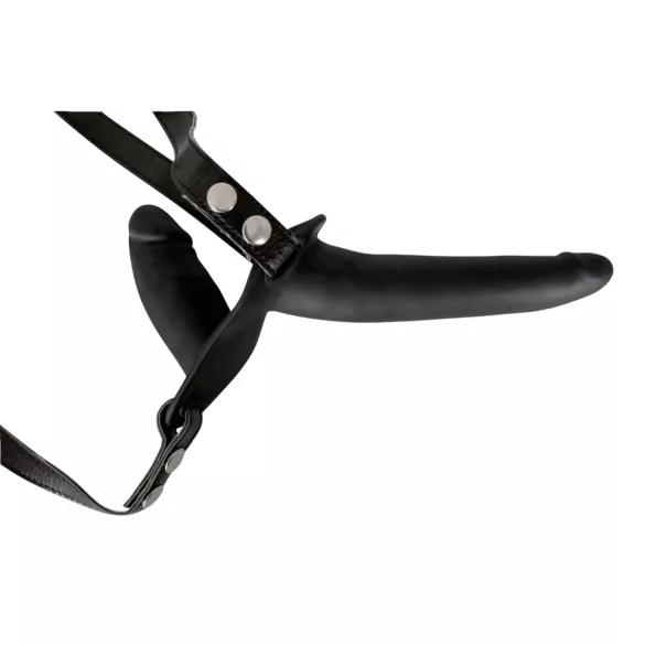 You2Toys - harnais avec double godemichet en silicone - noir