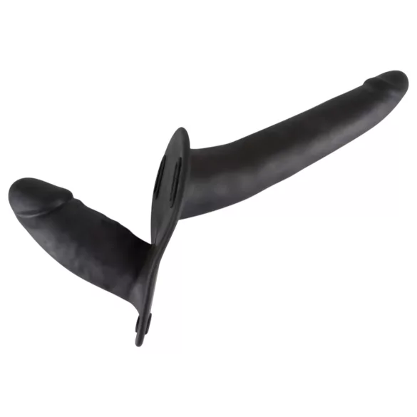 You2Toys - harnais avec double godemichet en silicone - noir