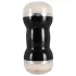 You2Toys - Masturbateur double vagin et anus - silicone noir