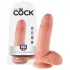 King Cock - godemichet réaliste avec testicules - 18 cm - couleur chair