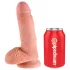 King Cock - godemichet réaliste avec testicules - 18 cm - couleur chair