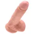 King Cock - godemichet réaliste avec testicules - 18 cm - couleur chair