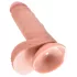 King Cock - godemichet réaliste avec testicules - 18 cm - couleur chair