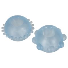 You2Toys - Anneau pénis duo - silicone transparent bleu
