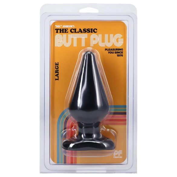 Doc Johnson - plug anal noir - grande taille - 14,5 cm