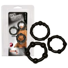 You2Toys - Set anneaux pénis - silicone noir (3 pièces)