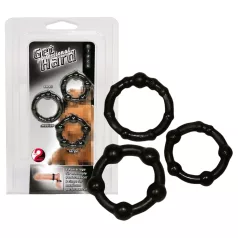 You2Toys - Set anneaux pénis - silicone noir (3 pièces)