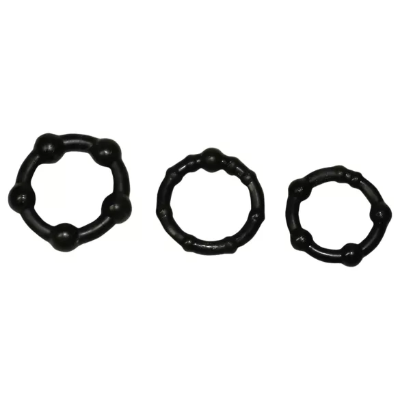 You2Toys - Set anneaux pénis - silicone noir (3 pièces)