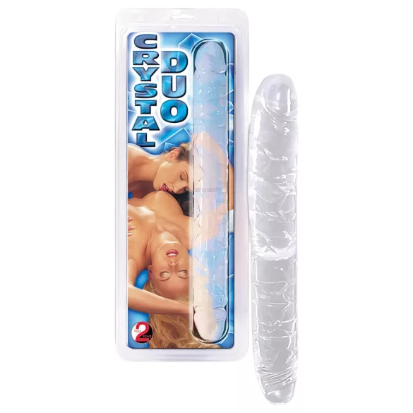 Cristal - double godemichet - verre - 34 cm