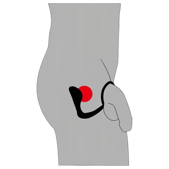 Black Velvets - plug anal avec anneau pénien - silicone noir
