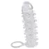 Crystal Skin - gode pénis - anneau intégré - silicone transparent