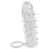 Crystal Skin - gode pénis - anneau intégré - silicone transparent